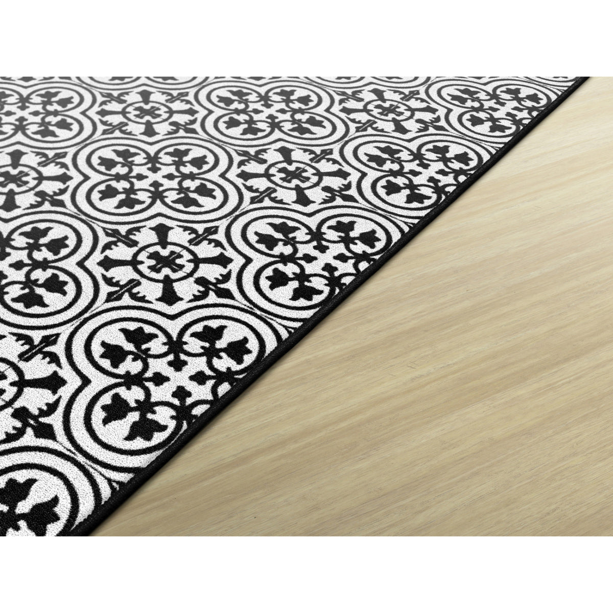 Schoolgirl Style Simply Stylish Black & White Tile Rugs