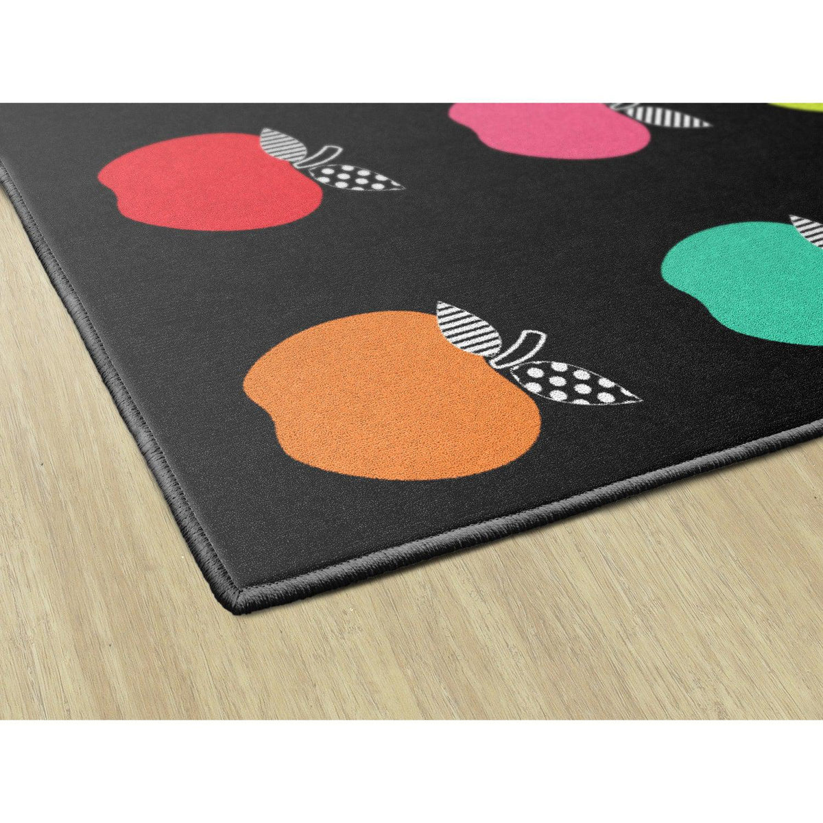 Schoolgirl Style Black, White & Stylish Brights Apple Sit Spot Rugs