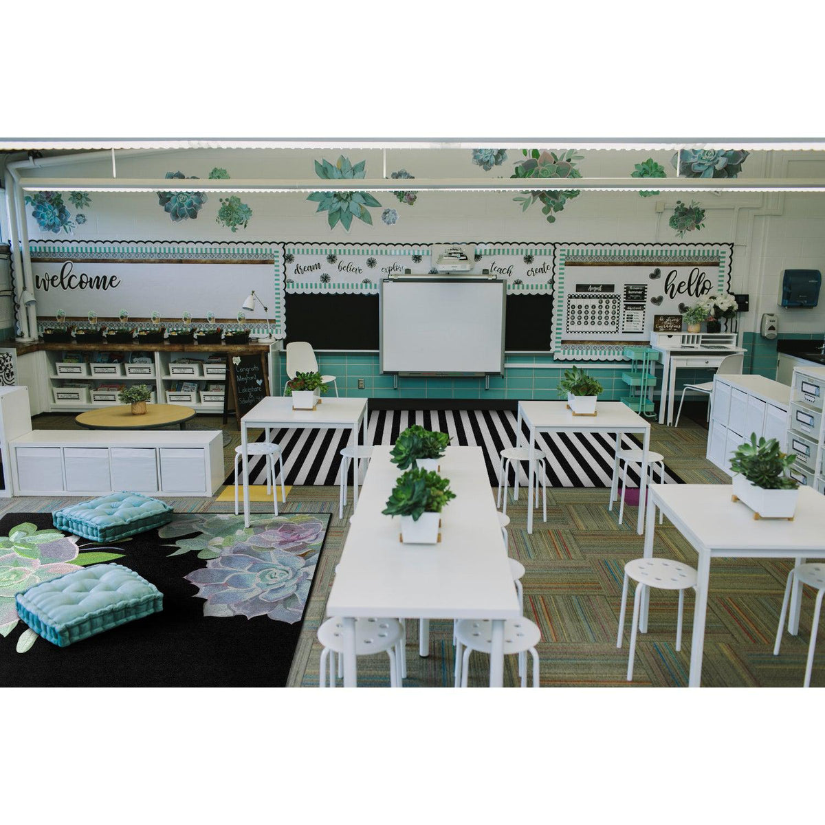 Schoolgirl Style Simply Stylish Succulents Rugs