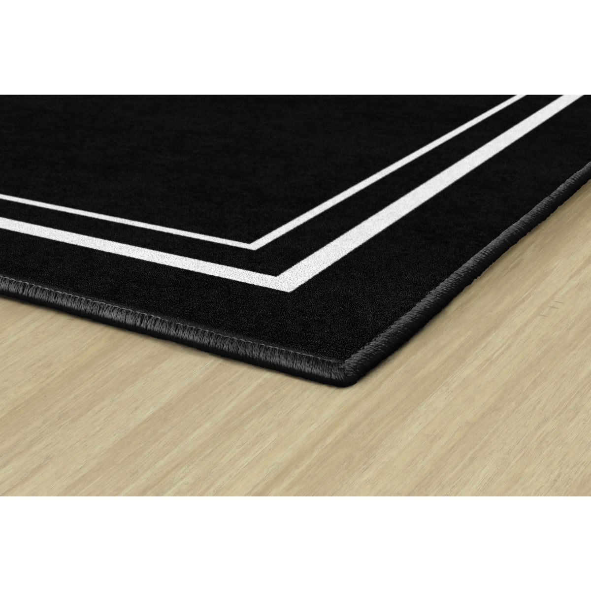 Schoolgirl Style Simply Stylish Black & White Border Rugs