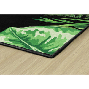 Schoolgirl Style Simply Boho Greenery On Black Rugs