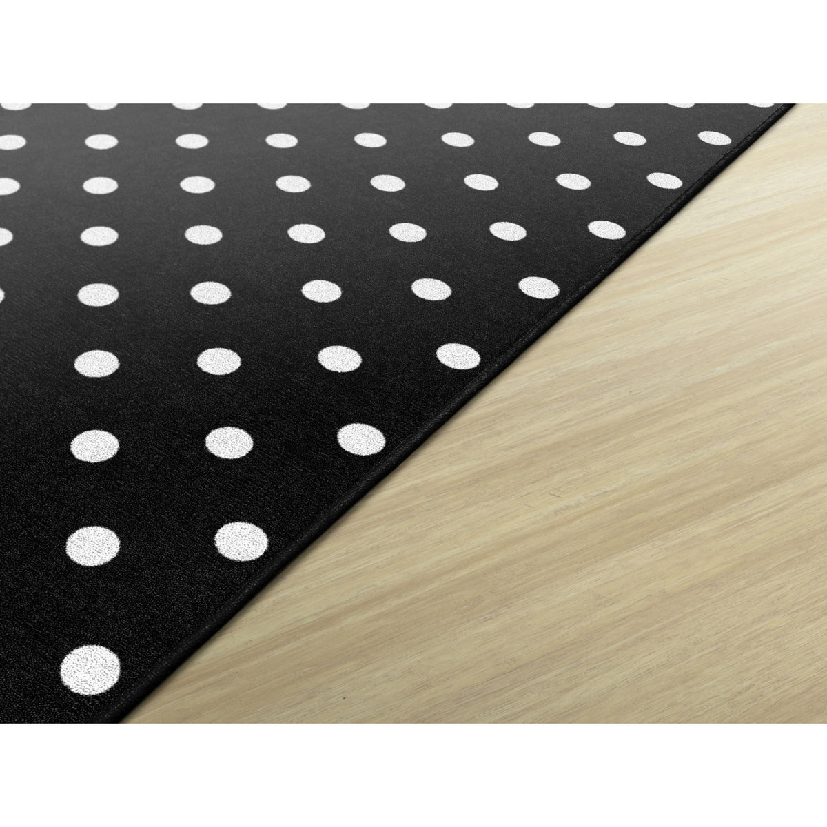 Schoolgirl Style Black, White & Stylish Brights Small Black & White Polka Dots Rugs