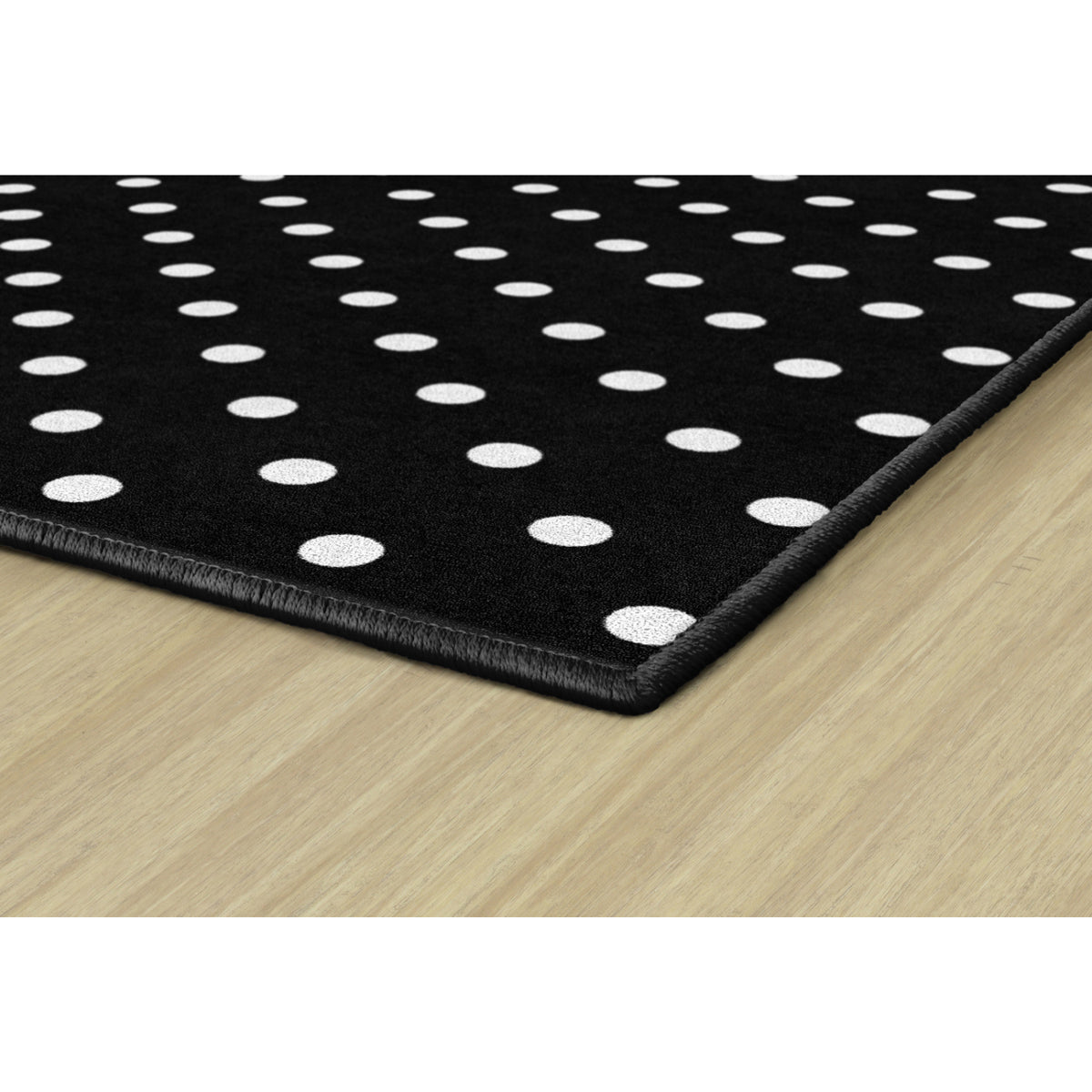 Schoolgirl Style Black, White & Stylish Brights Small Black & White Polka Dots Rugs