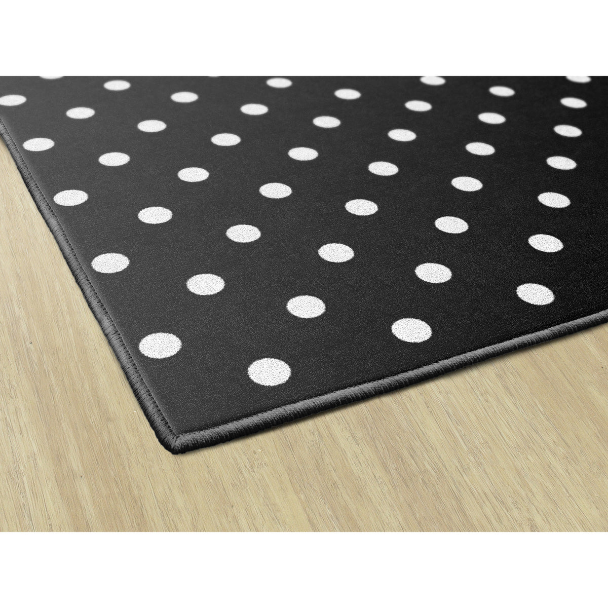 Schoolgirl Style Black, White & Stylish Brights Small Black & White Polka Dots Rugs