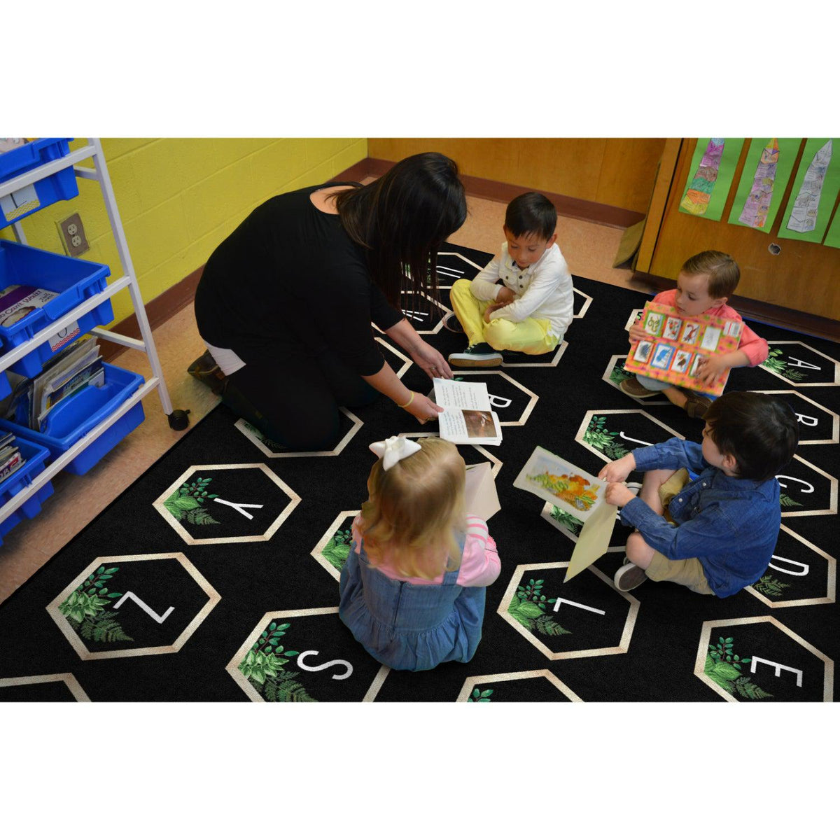 Schoolgirl Style Simply Boho ABC's Criss Cross Applesauce Spots Rugs