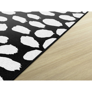 Schoolgirl Style White On Black Safari Dot Rugs