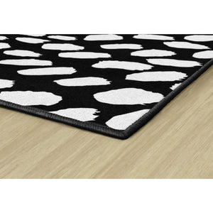 Schoolgirl Style White On Black Safari Dot Rugs