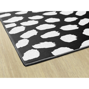 Schoolgirl Style White On Black Safari Dot Rugs