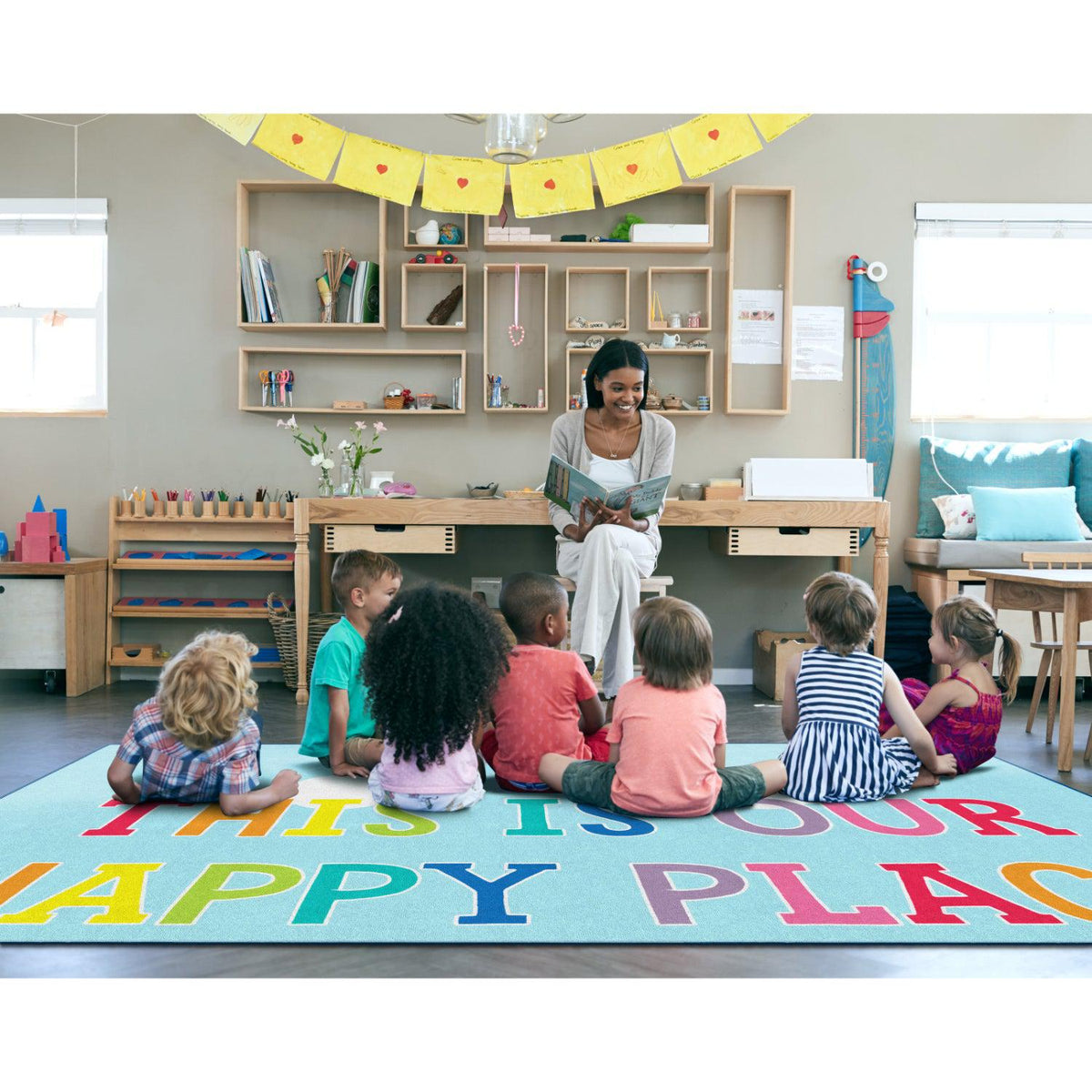Schoolgirl Style Hello Sunshine This Is Our Happy Place Rugs
