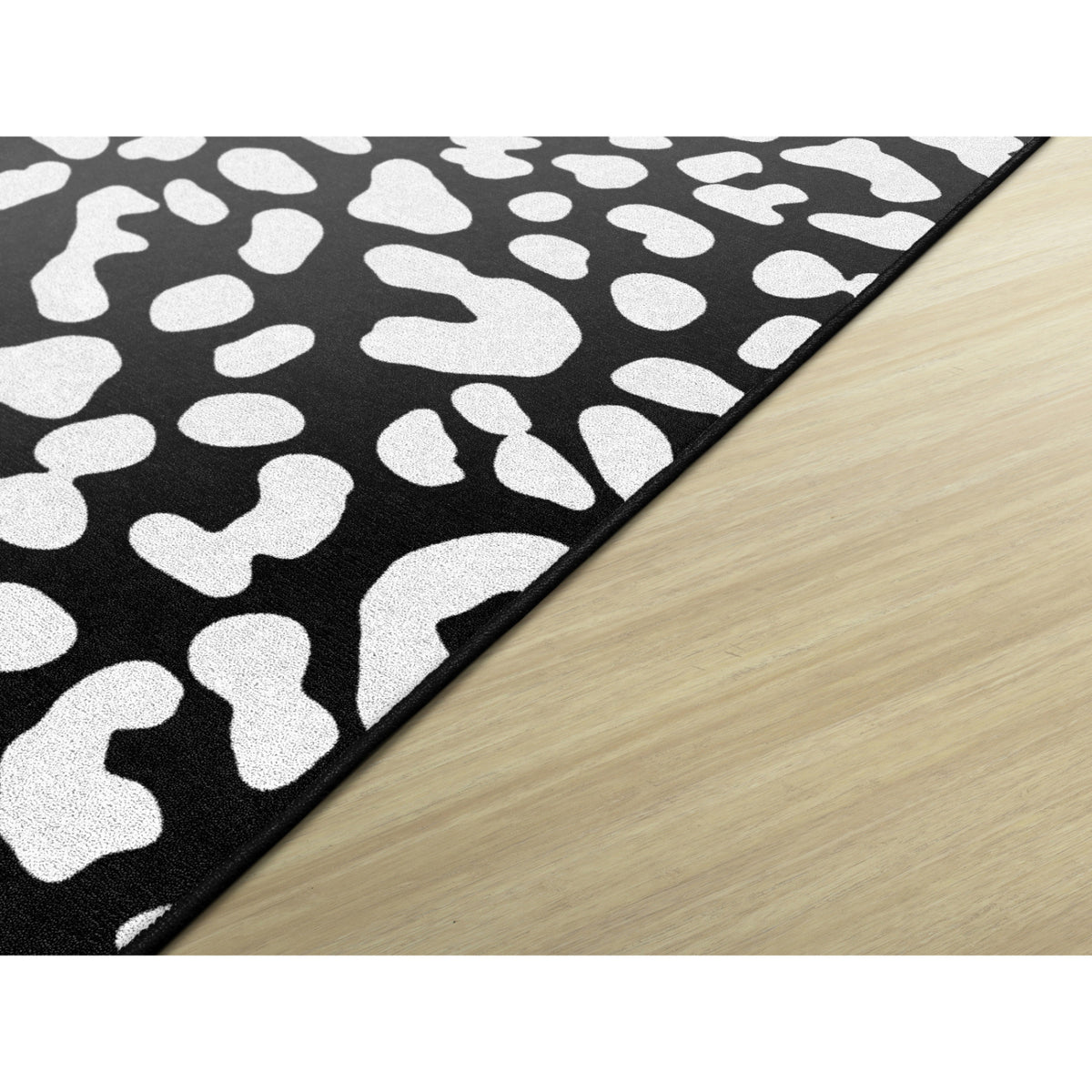 Schoolgirl Style Simply Safari White On Black Leopard Rugs