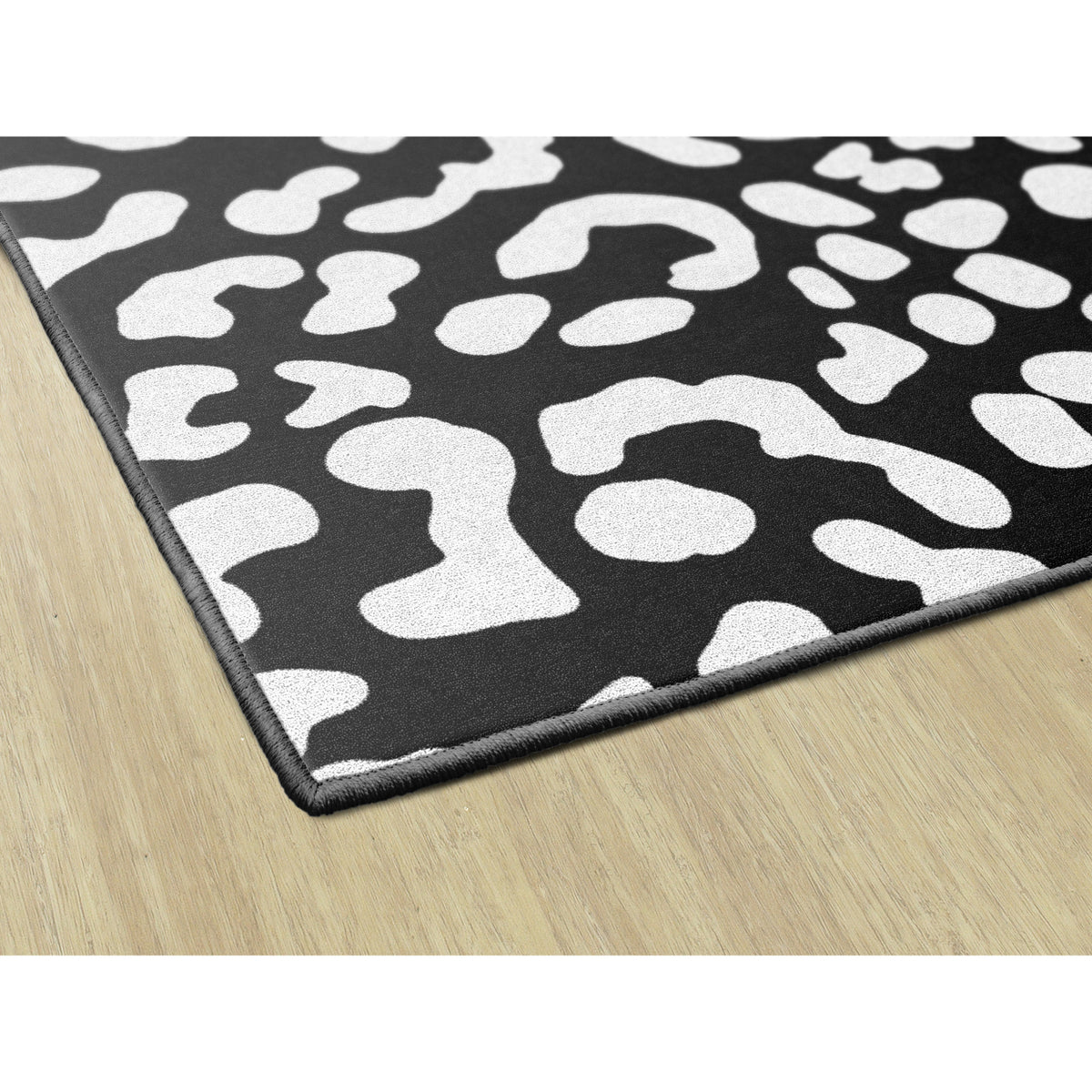 Schoolgirl Style Simply Safari White On Black Leopard Rugs