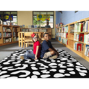 Schoolgirl Style Simply Safari White On Black Leopard Rugs