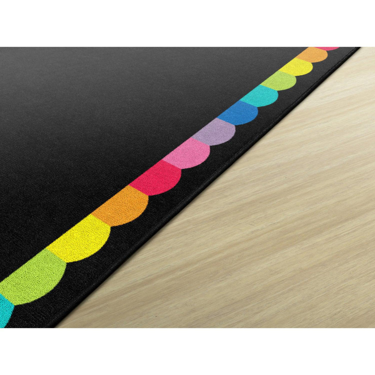 Schoolgirl Style Rainbow Scallop Border Rugs