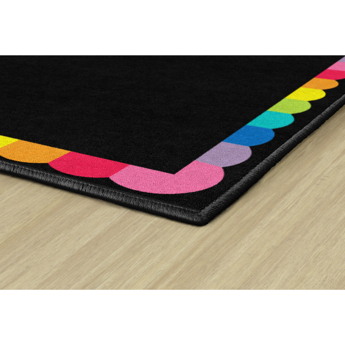 Schoolgirl Style Rainbow Scallop Border Rugs