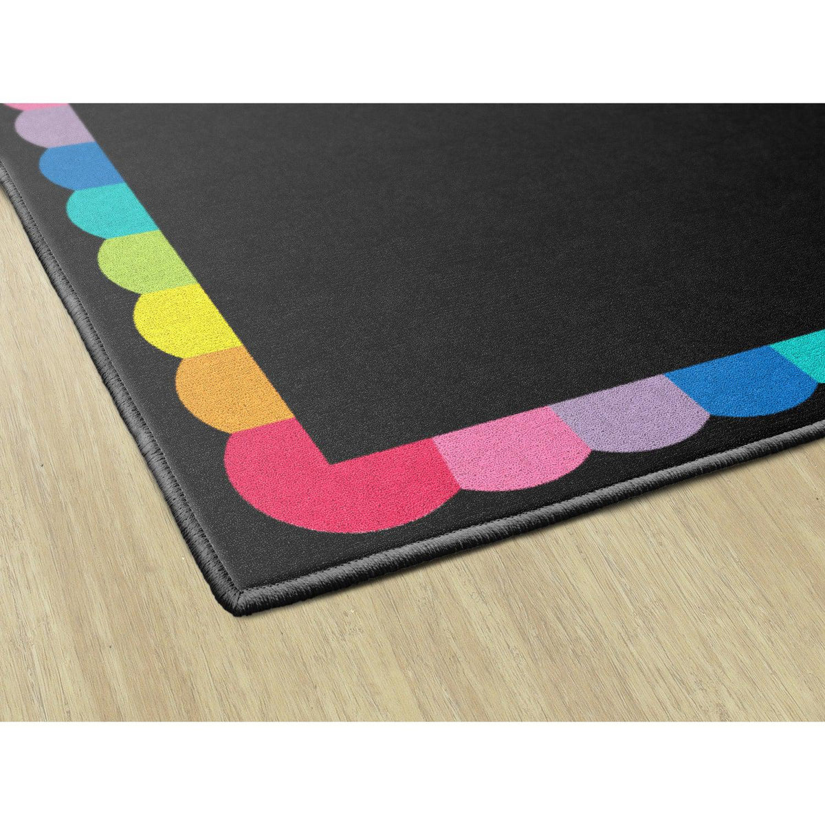 Schoolgirl Style Rainbow Scallop Border Rugs