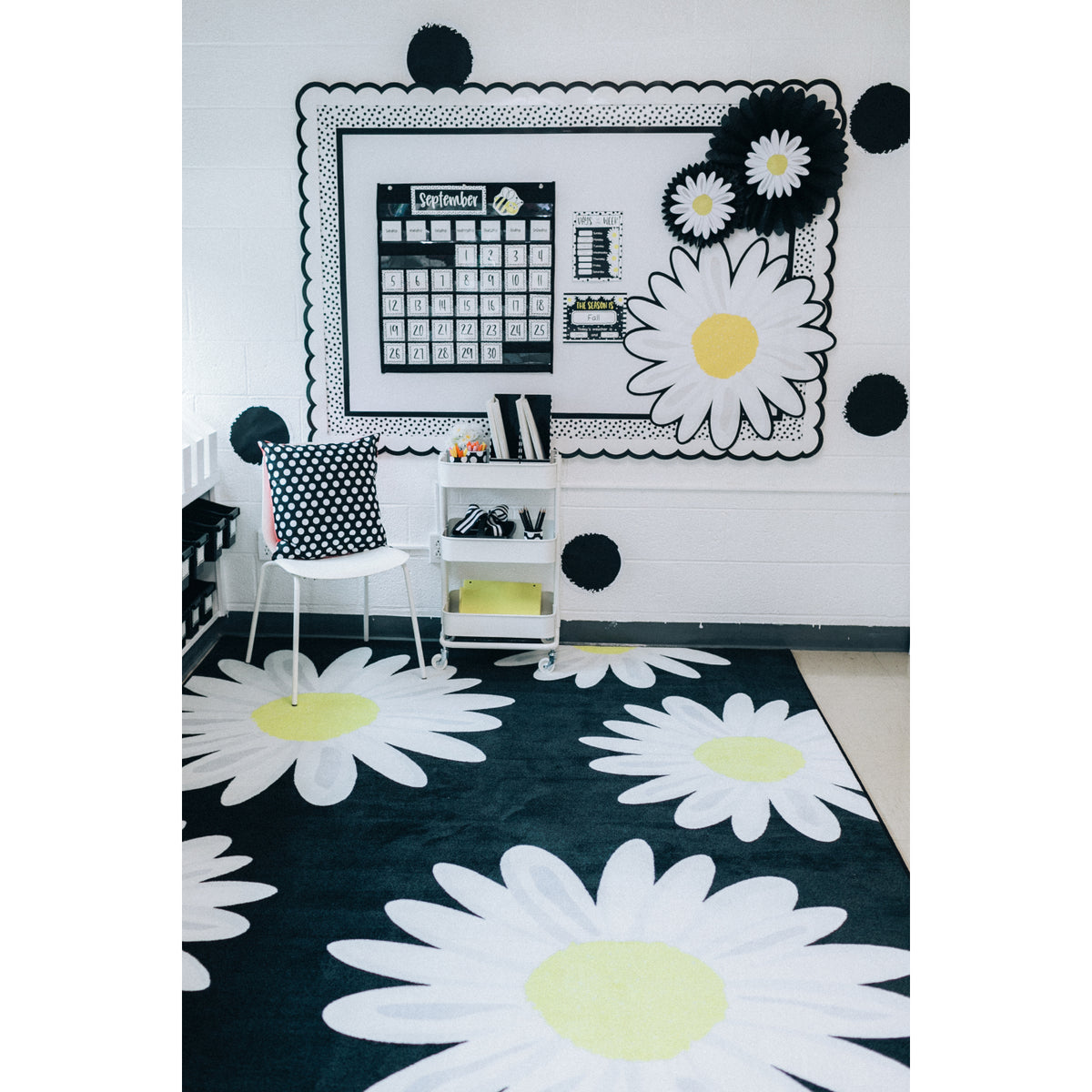Schoolgirl Style Daisies Rugs