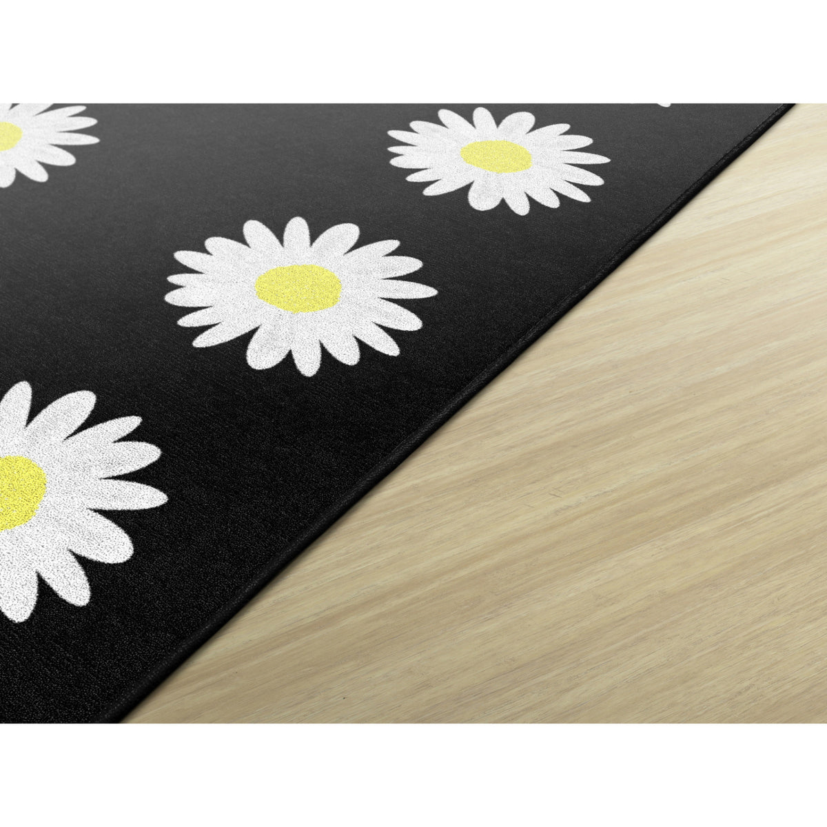 Schoolgirl Style Daisy Criss Cross Applesauce Sitting Spots Rug, 7'6" x 12' Rectangle