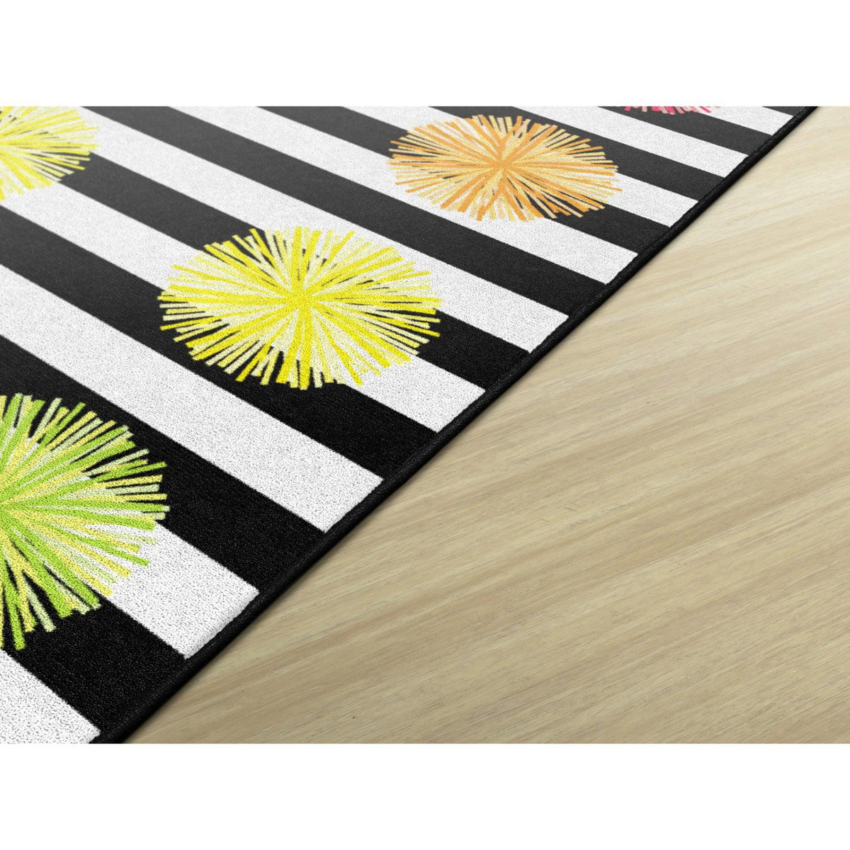Schoolgirl Style Pom Criss Cross Applesauce Rug, 7'6" x 12' Rectangle