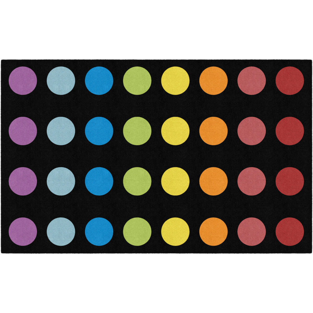 Schoolgirl Style Rainbow Spot Criss Cross Rug, 7'6" x 12' Rectangle