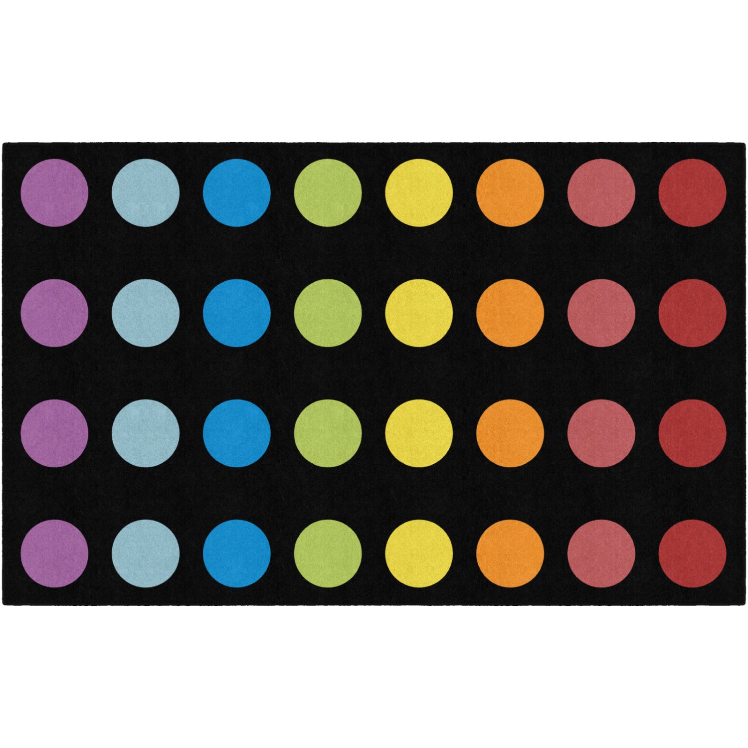 Schoolgirl Style Rainbow Spot Criss Cross Rug, 7'6" x 12' Rectangle