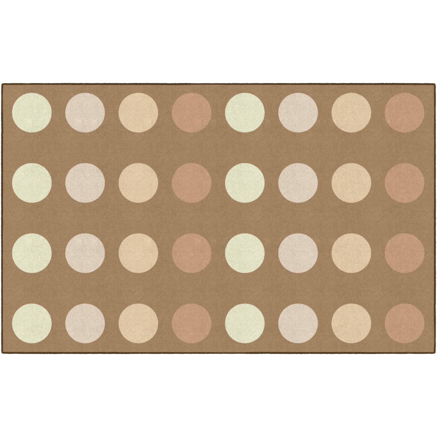 Schoolgirl Style Neutral Dark Criss Cross Rug, 7'6" x 12' Rectangle