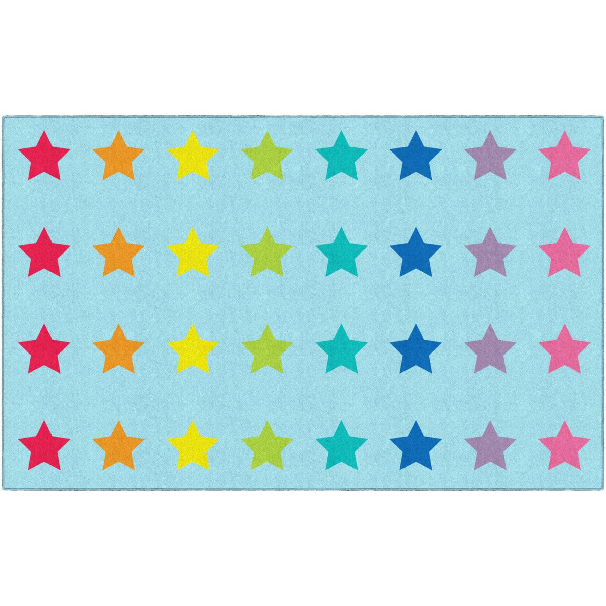 Schoolgirl Style Twinkle Twinkle On Blue Criss Cross Rug, 7'6" x 12' Rectangle
