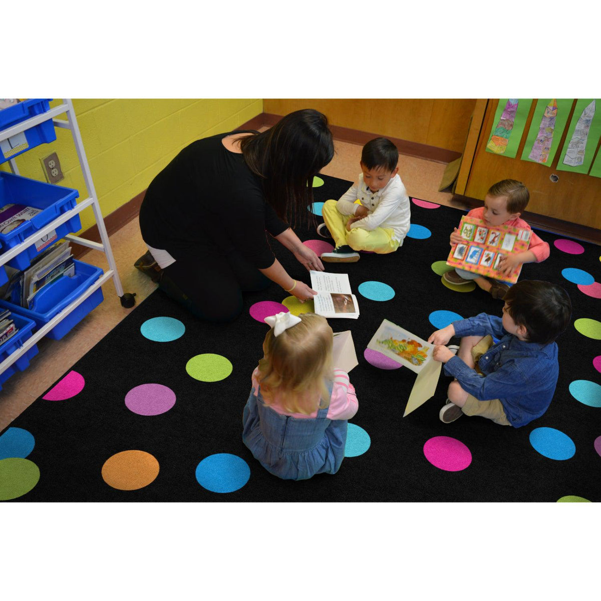 Schoolgirl Style Neon Dots Rugs