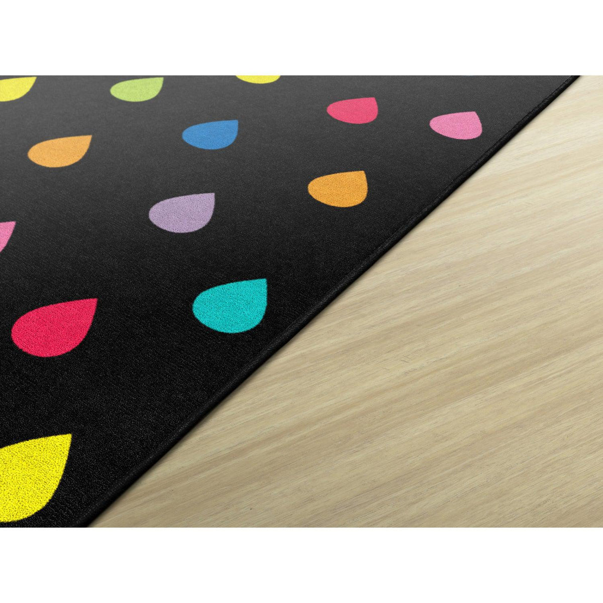 Schoolgirl Style Rain On Black Rugs