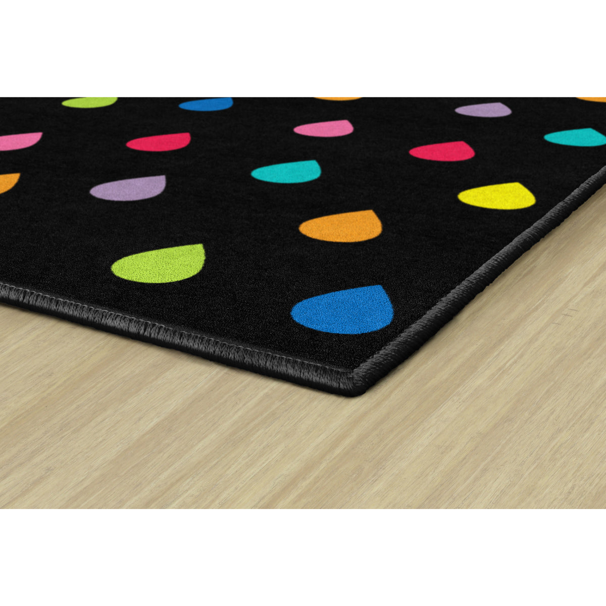 Schoolgirl Style Rain On Black Rugs