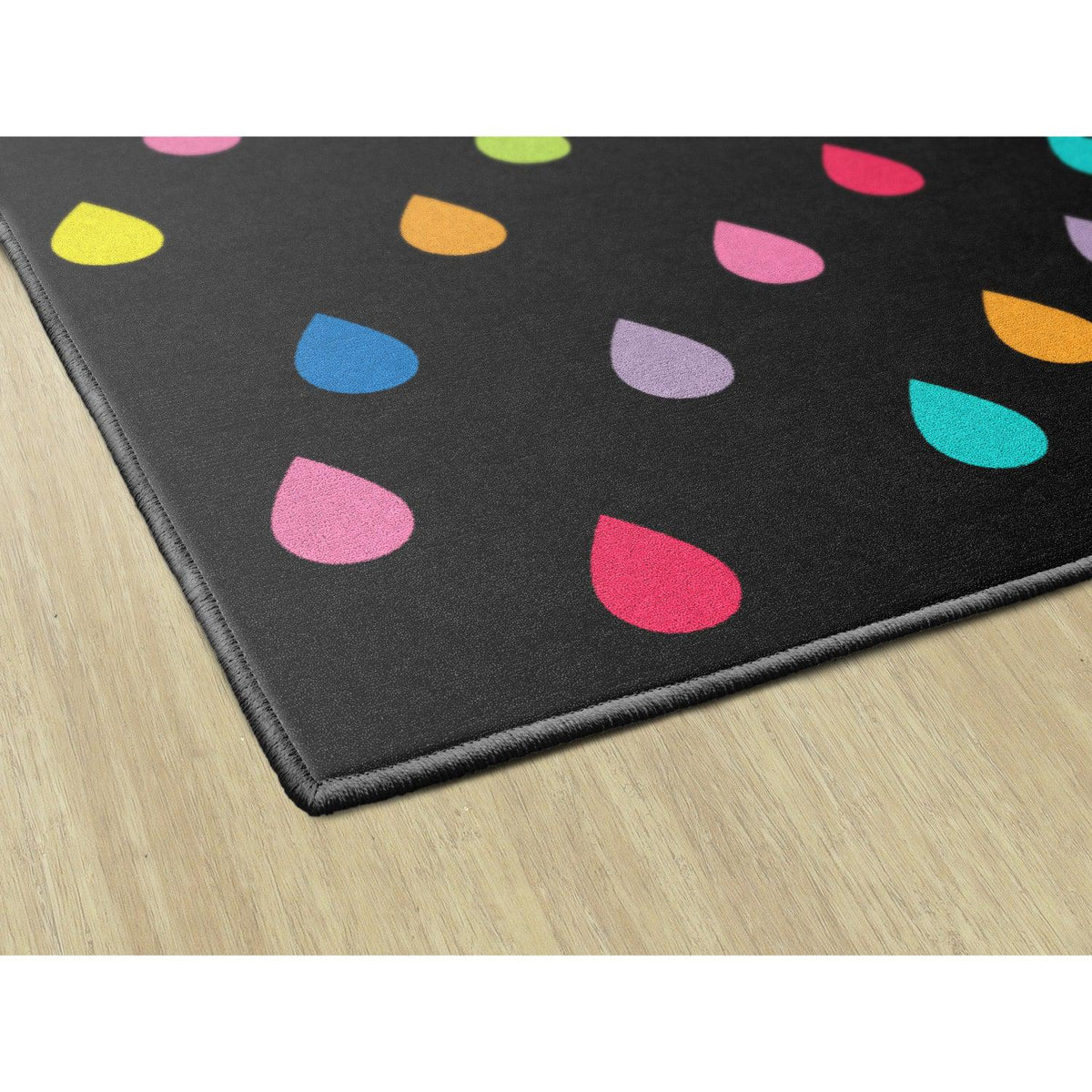 Schoolgirl Style Rain On Black Rugs