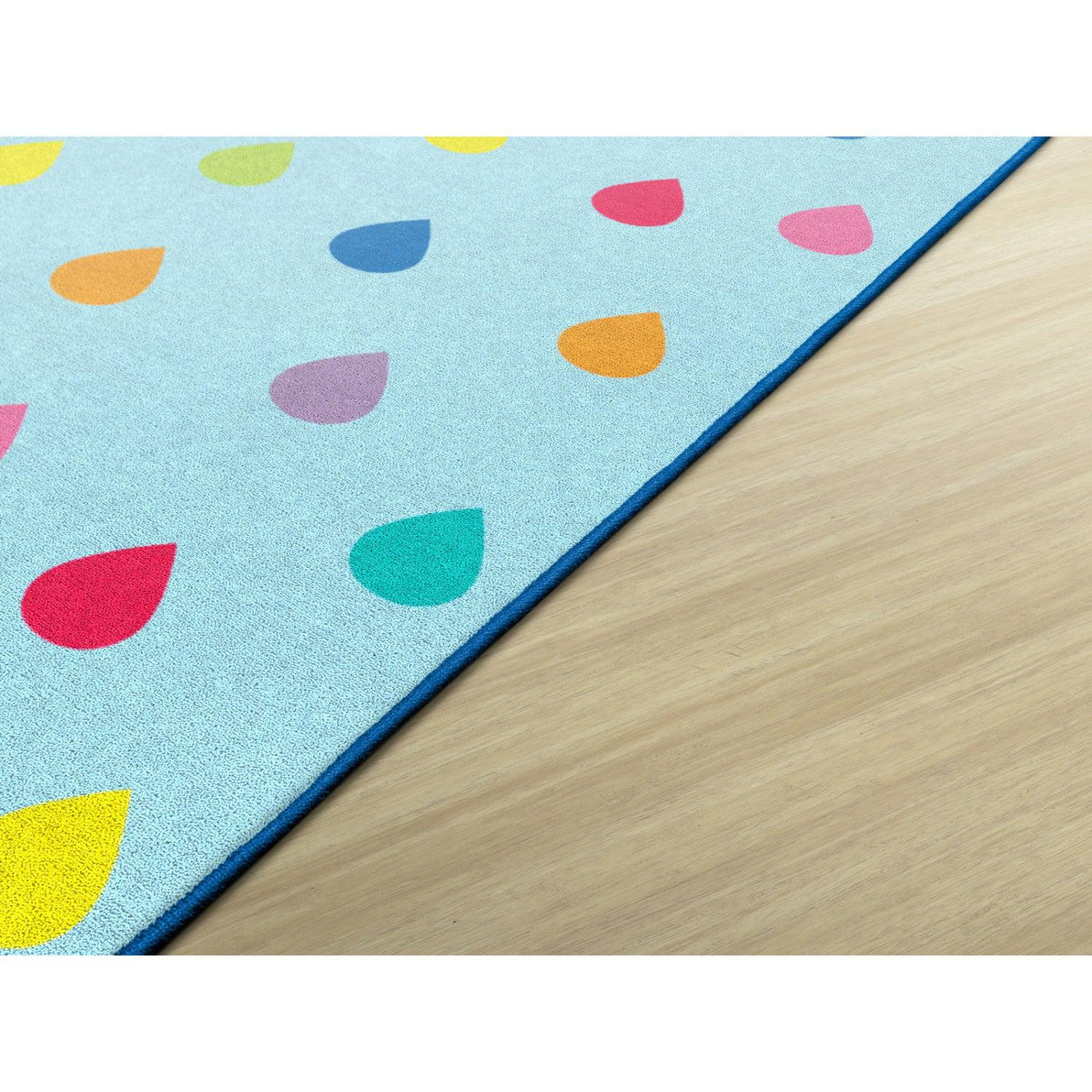 Schoolgirl Style Rain On Blue Rugs