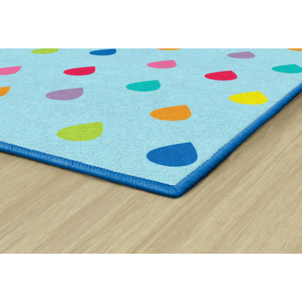 Schoolgirl Style Rain On Blue Rugs