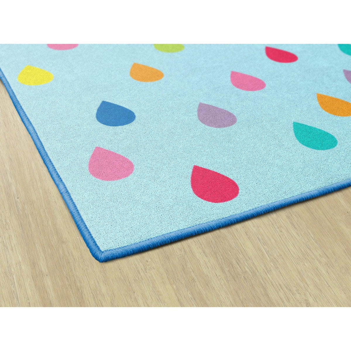 Schoolgirl Style Rain On Blue Rugs