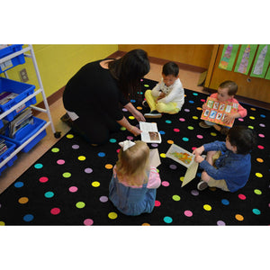 Schoolgirl Style Small Polka Dots Multi Rugs