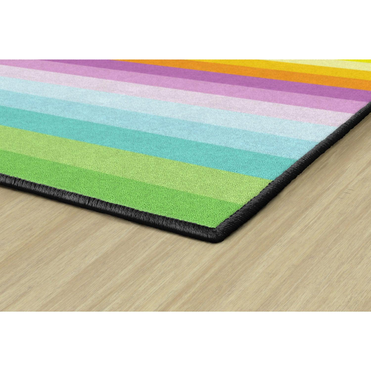 Schoolgirl Style Vertical Rainbow Stripes Rugs