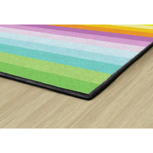 Schoolgirl Style Vertical Rainbow Stripes Rugs