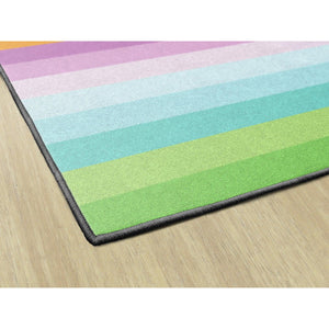 Schoolgirl Style Vertical Rainbow Stripes Rugs