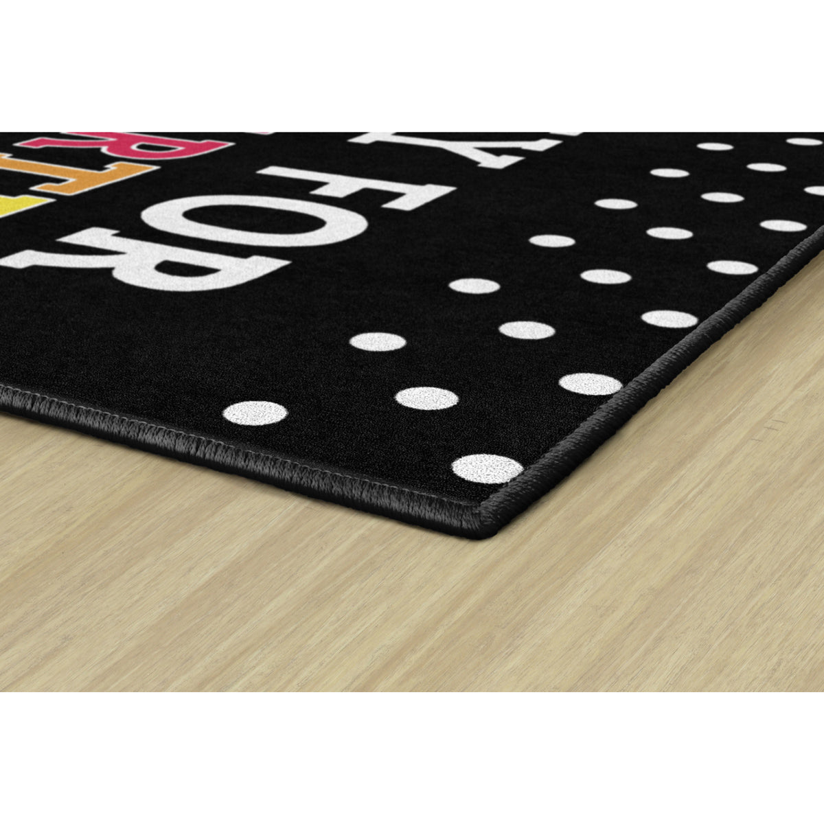 Schoolgirl Style Hooray For Kindergarten On Black Rugs