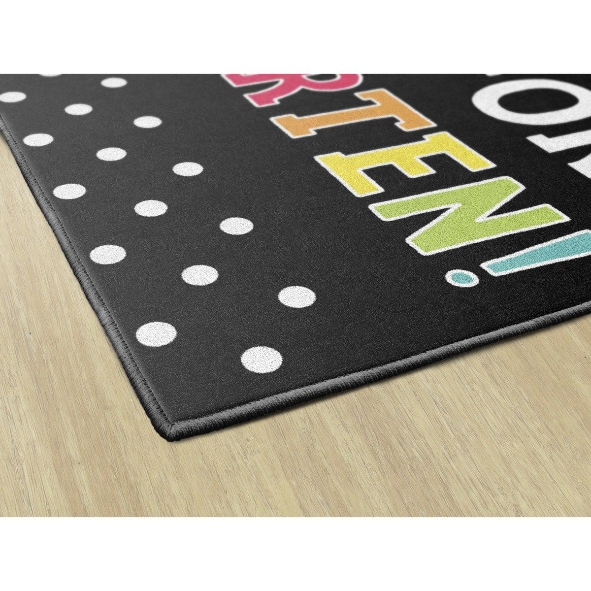 Schoolgirl Style Hooray For Kindergarten On Black Rugs