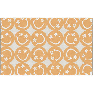 Schoolgirl Style Good Vibes Large Happy Faces Rug