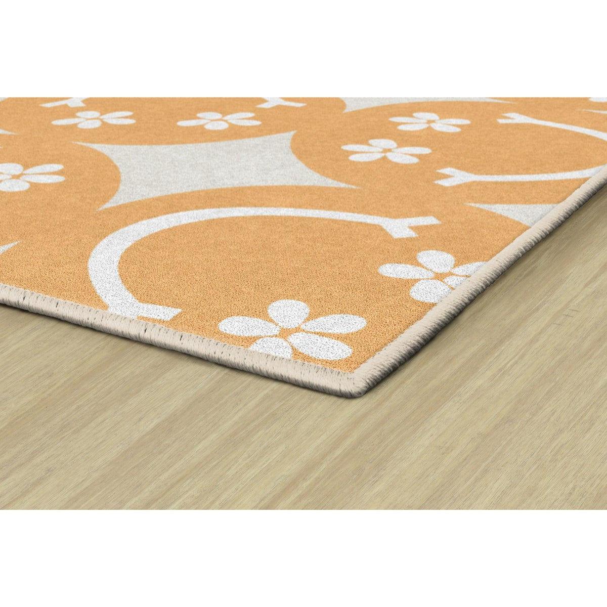 Schoolgirl Style Good Vibes Large Happy Faces Rug, 7'6" x 12' Rectangle