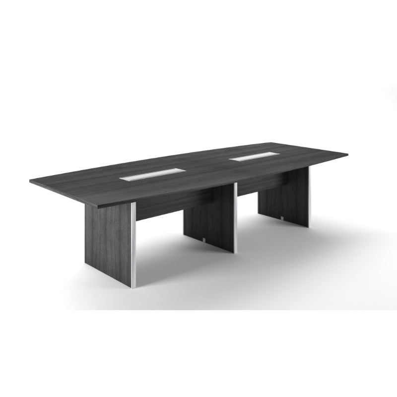 Potenza Executive Deluxe 10' Boat-Shape Conference Table, Laminate Top, FREE SHIPPING