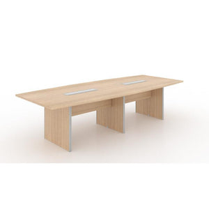 Potenza Executive Deluxe 10' Boat-Shape Conference Table, Laminate Top, FREE SHIPPING