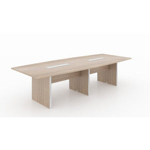 Potenza Executive Deluxe 10' Boat-Shape Conference Table, Laminate Top, FREE SHIPPING