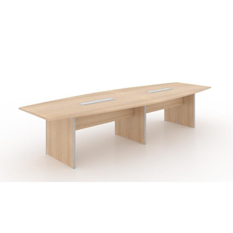 Potenza Executive Deluxe 12' Boat-Shape Conference Table, Laminate Top, FREE SHIPPING