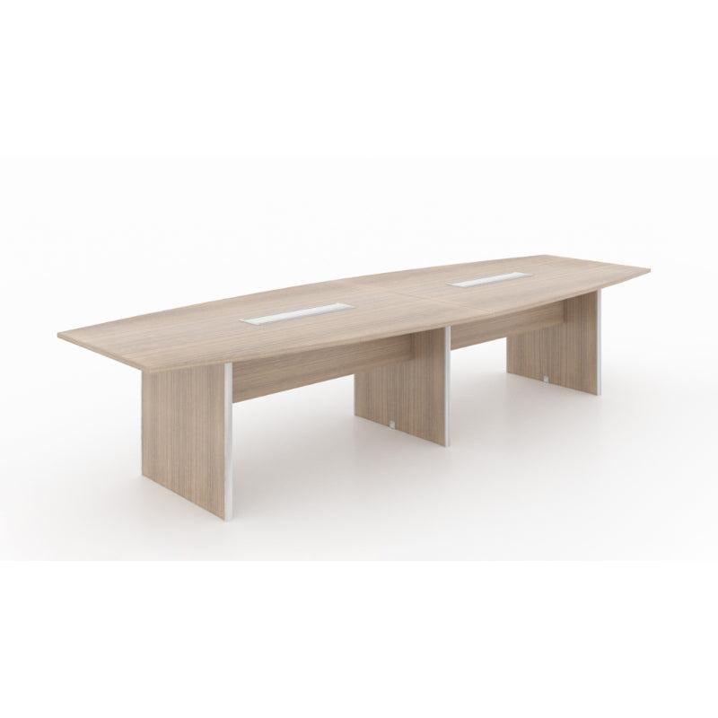 Potenza Executive Deluxe 12' Boat-Shape Conference Table, Laminate Top, FREE SHIPPING