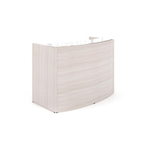 Potenza Curved Reception Desk with Glass Transactional Counter Top, FREE SHIPPING