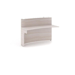 Potenza Curved Reception Desk Extension with Glass Transactional Counter Top, FREE SHIPPING