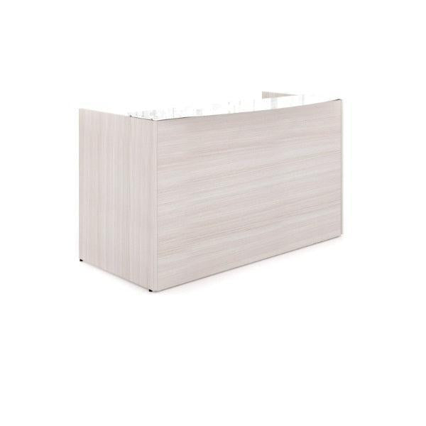 Potenza Rectangular Reception Desk with White Glass Transactional Top, FREE SHIPPING