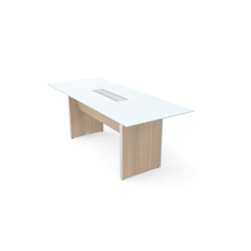 Potenza Executive 6' Rectangular Glass Top Conference Table,  FREE SHIPPING